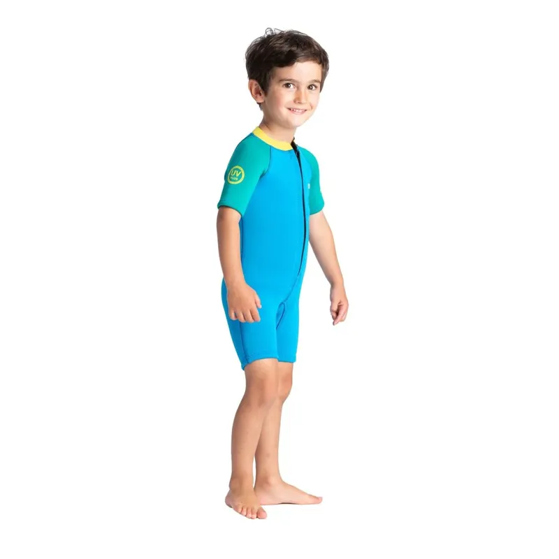 C-Skins C-Kid Baby Shorti Wetsuit CYAN/YELLOW-4